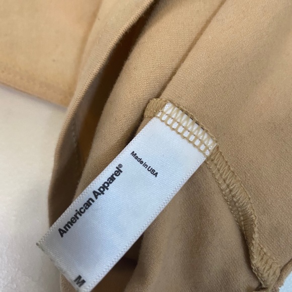 AMERICAN APPAREL COTTON SPANDEX CROP TOP - Picture 3 of 5